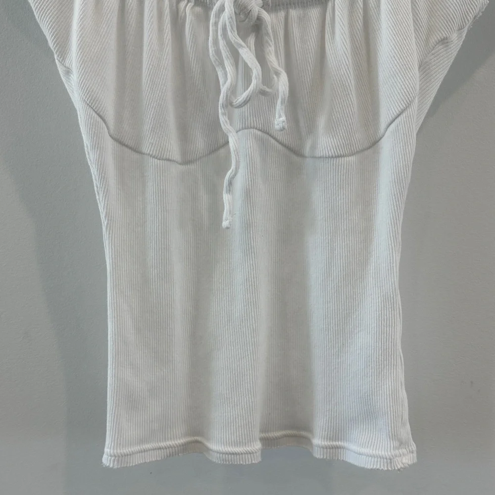 Urban Outfitters White Ruched Blouse - Picture 3 of 5